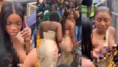 Moment two ladies got bounced from Davido's wedding