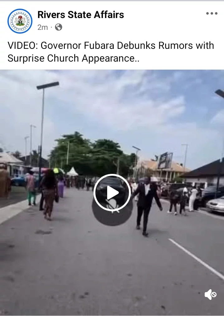 After Suspension, Fubara Makes First Church Appearance Without Heavy Security [Photos]