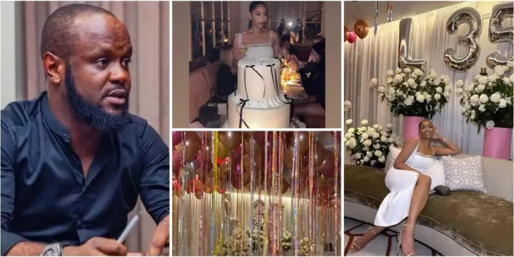 "Nigeria money" - Video of lavish birthday party Seyi Tinubu threw for wife Layal trends online