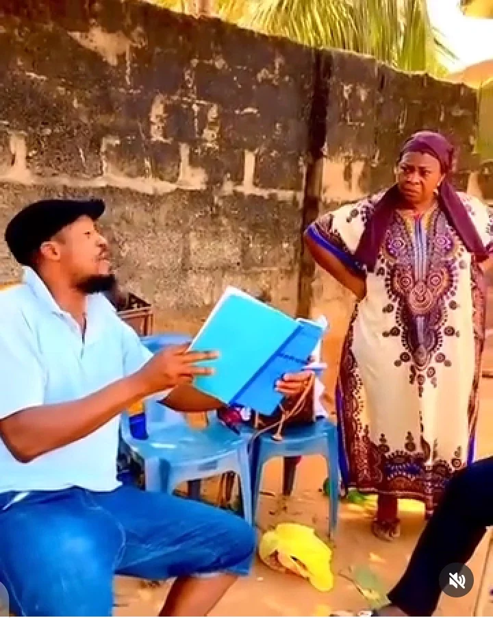 Throwback Video of Late Nkechi Nweje and Late Junior Pope on a Movie Set