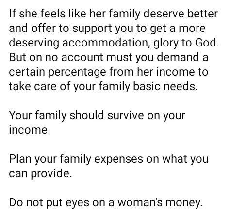 The day you start putting eyes on her money is the beginning of the end of your marriage - Nigerian relationship coach advises men not to split bills with their wives