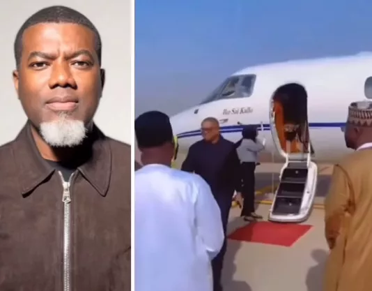 Reno Omokri taunts Peter Obi for flying a Private jet to Plateau state (video)