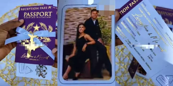 Couple's unique passport-inspired wedding invitation card hits the internet, blows people away