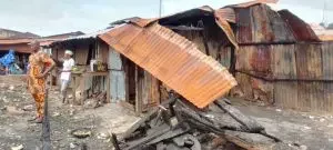 Goods worth millions of naira destroyed as fire razes 40 shops in Ibadan