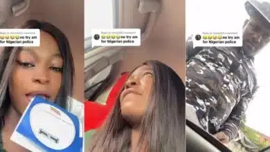 Lady flirtatiously gives policeman her particulars, his reaction trends