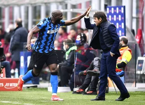 Antonio Conte and Romelu Lukaku