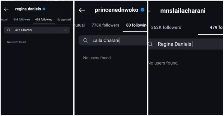 Trouble in paradise as Regina Daniels and Ned Nwoko unfollow co-wife, Laila