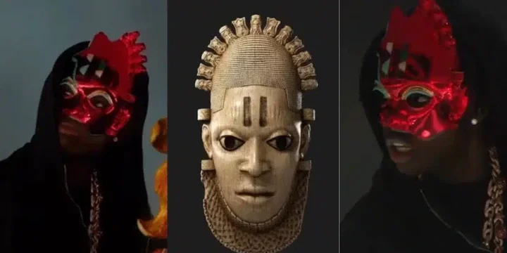"My Ancestors bronzes sit in the museum of London so I remade mine and put Edo on the map" - Rema responds to "demonic" mask allegations