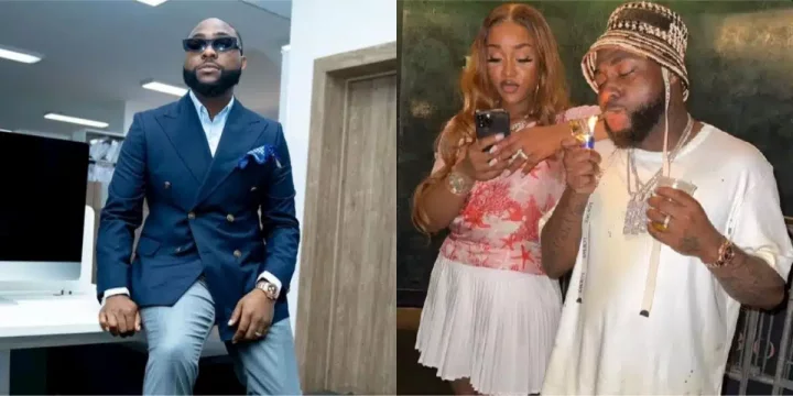 Davido called out for smoking next to his wife, Chioma