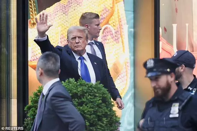 Trump waves to supporters outside Trump Tower after the verdict