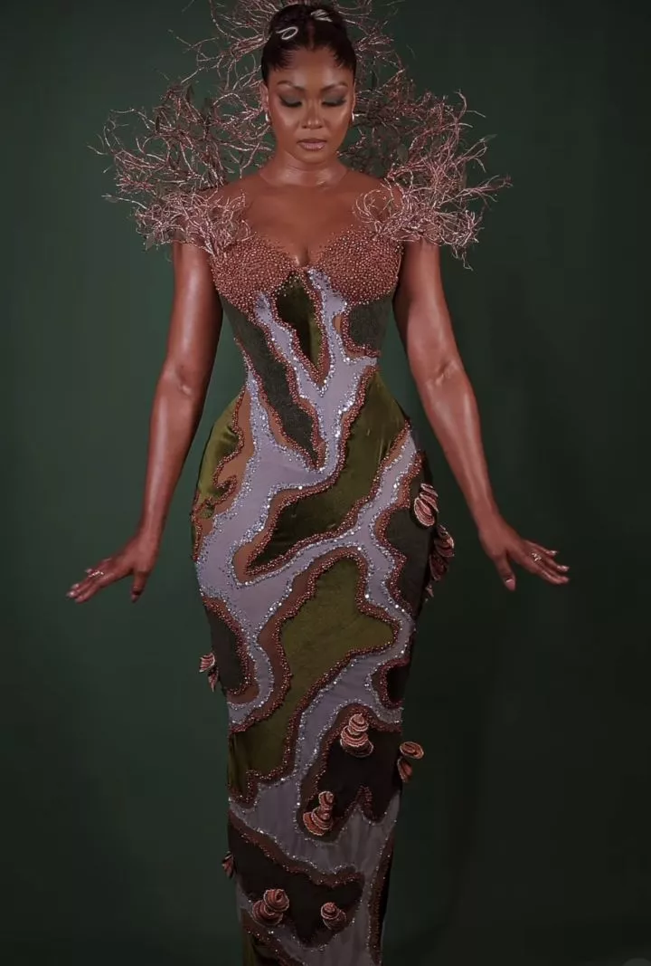 Actress, Osas Ighodaro and BBNaija Star Doyin Stun in Nature-Inspired Looks at AMVCA 2025 (Pictures)