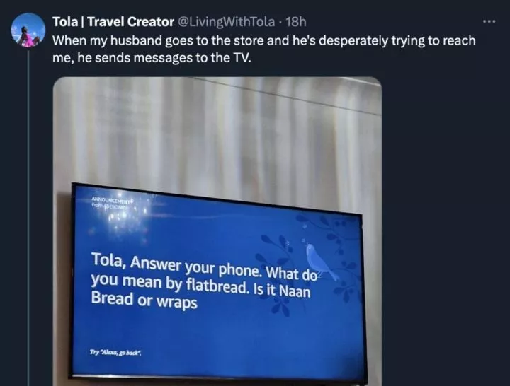 Husband texts wife via smart TV after failing to answer calls, sparks online buzz