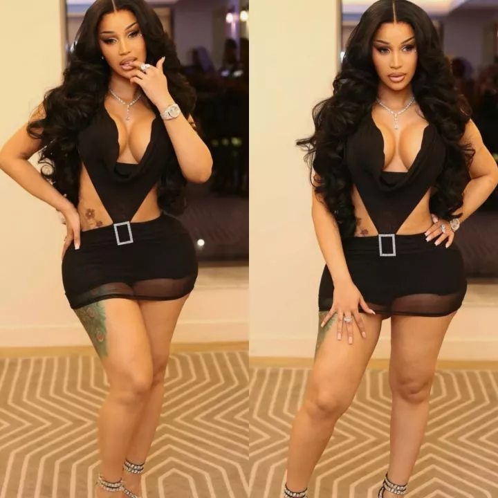 Cardi B reveals her str!pper name as she returns to str!p club where she worked in preparation for her birthday (photos)