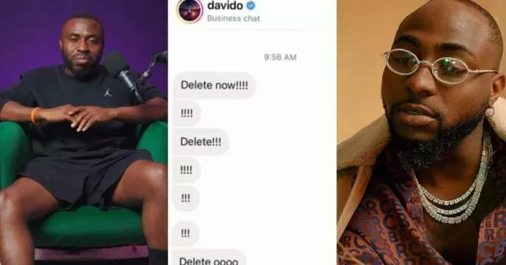Samklef leaks chat with Davido to show how 'rude' he was to him