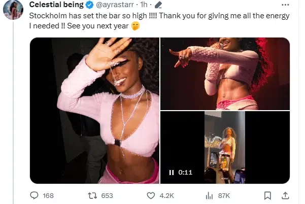 'You're not my target audience; it's for girlies' - Ayra Starr loses cool as she rips men to shreds for ridiculing her skimpy dress
