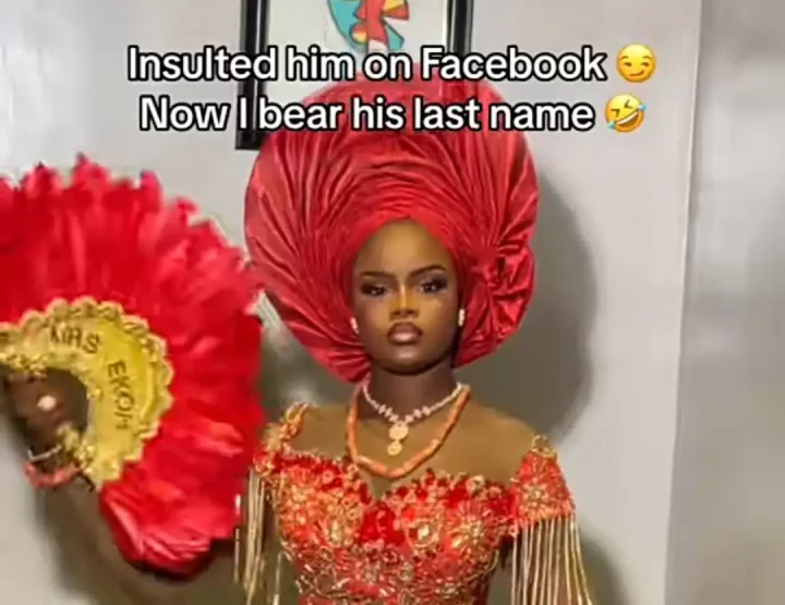 Nigerian woman marries man she once insulted on Facebook