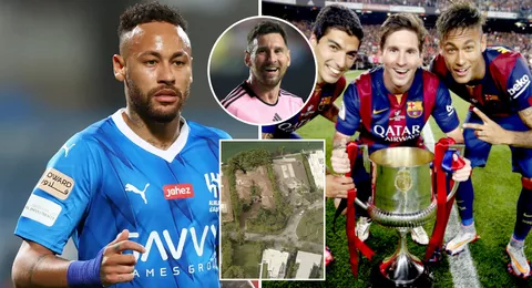 Neymar READY for potential Messi reunion as Al Hilal star lavishes ₦47.6 BILLION on new Miami estate