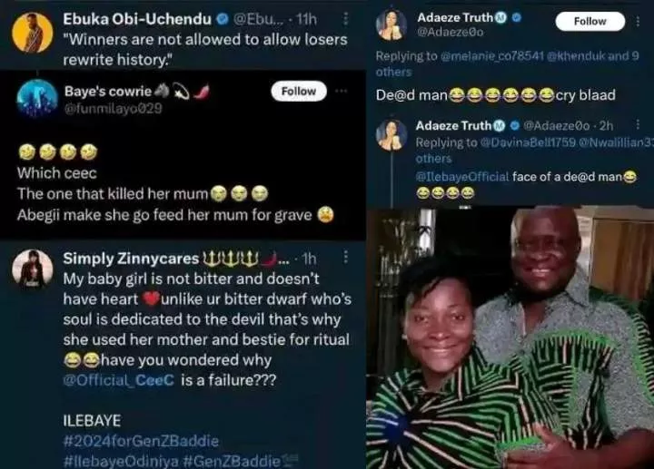 'With the tears that dropped while typing this...' - Ilebaye heartbroken over death wish on her parents