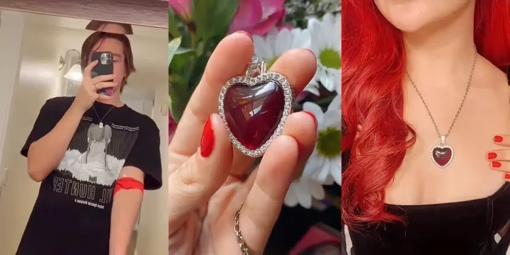 "This is witchcraft where I'm from" - Reactions as man makes necklace out of his blood for his girlfriend