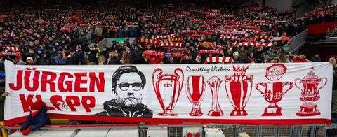 Pro Jurgen Klopp banner at Anfield -- Image credit: Imago