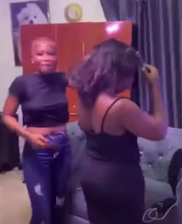 'Because of Gbola' - Lady fights her bestie for reportedly sleeping with her boyfriend