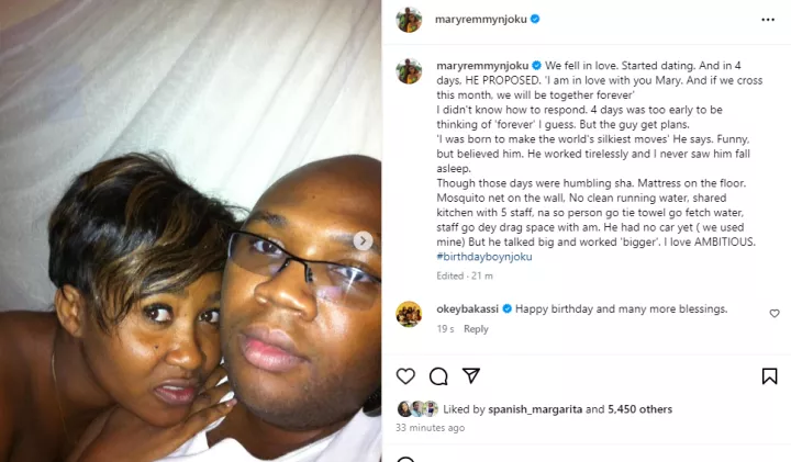 He proposed 4 days after we started dating?- actress Mary Remmy-Njoku reveals as her husband, Jason, turns a year older