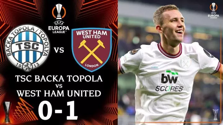 TSC Backa Topola 0 - 1 West Ham United (Nov-30-2023) Europa League Highlights