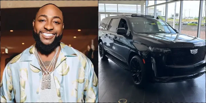 Davido splashes millions of naira on new Cadillac Escalade SUV