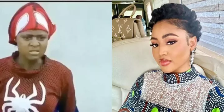 Tunde Ednut, others react to old video of Regina Daniels acting as 'Spider Girl'