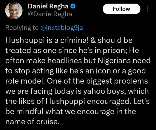 'He is a criminal and should be treated as one' - Daniel Regha fumes as Hushpuppi celebrates Tunde Ednut's birthday from prison
