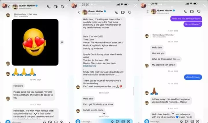 Naira Marley dragged for leaking his chat with Iyabo Ojo before Mohbad's death