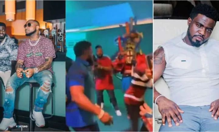 'If na me, this guy go collect' -More reactions trail as Davido's aid, Lati seen slapping fans for coming close to artist