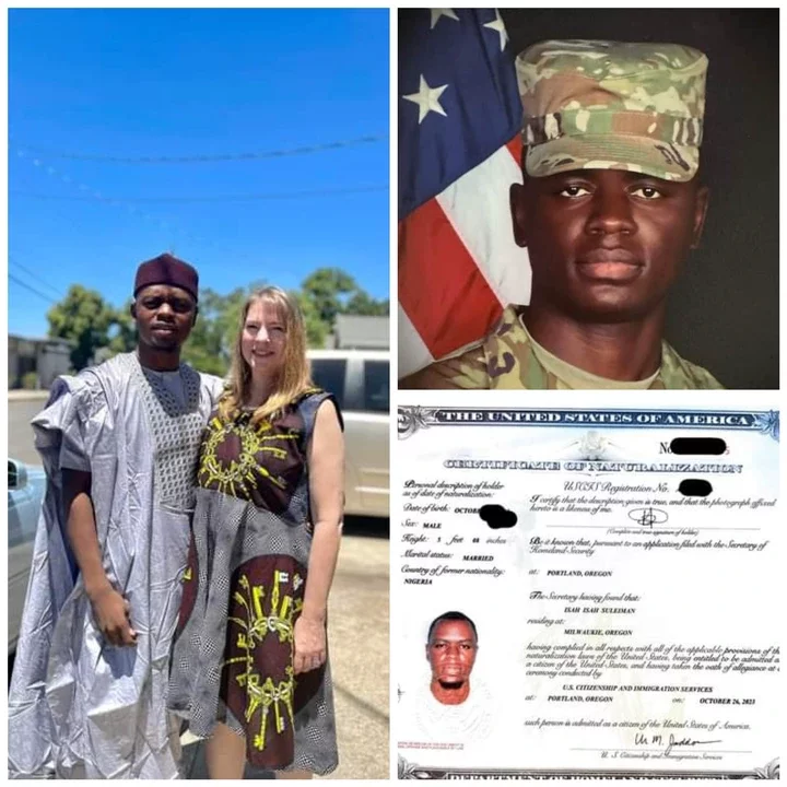 26-year-old Kano Man Celebrates Becoming US Citizen Three Years After He Married Older American Woman (Photo)