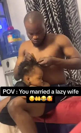 'My wife is lazy' - Man causes buzz online as he showcases series of work his wife makes him do at home