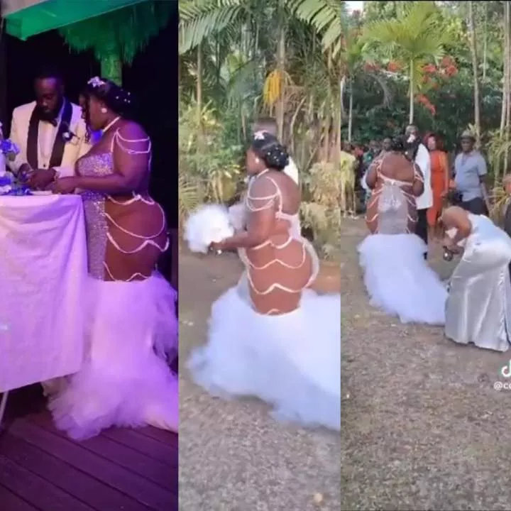 Bride goes viral because of her "inappropriate" wedding dress (video)