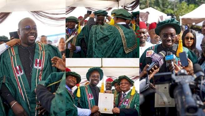 Obi Cubana beams happily as he bags doctorate degree (Photos)