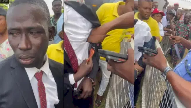 Chaos as man is caught with dagger at Peter Obi's rally in Ibadan (Video)