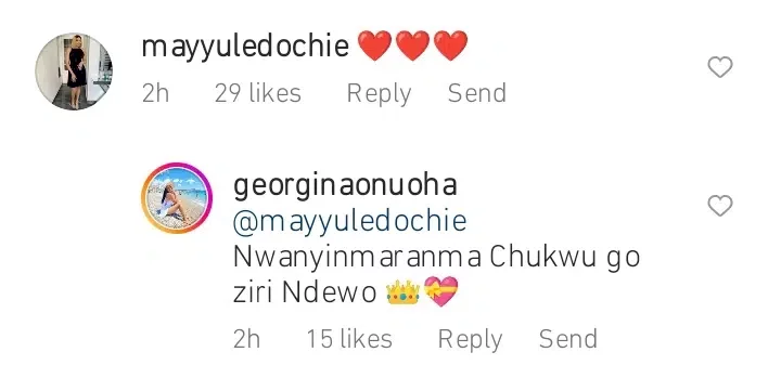 May Edochie showers love on Georgina Onuoha amidst brawl with husband, Yul