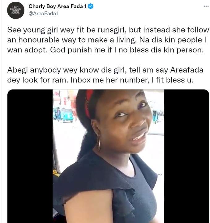 Charly Boy Needs Your Help In Finding This Hardworking Nigerian Lady (Photo, Video)