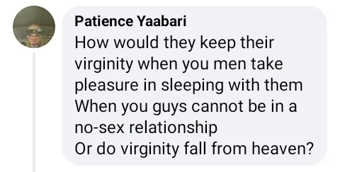 'Is virginity only for women?' - Facebook users tackles Nigerian man for advising women to keep their virginity until marriage