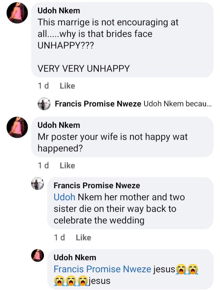 Husband Of 'Frowning Bride' Explains Sad Reason For His Wife's Countenance