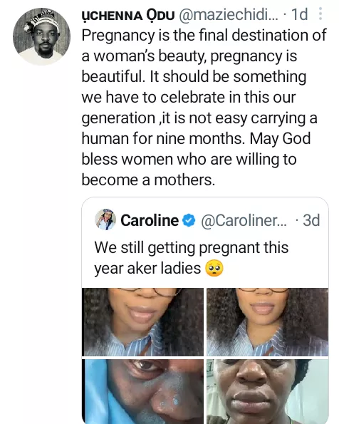 Twitter users react to photos of woman 'humbled by pregnancy