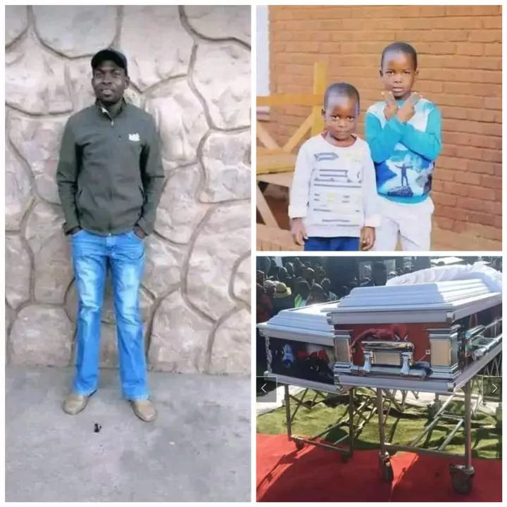 Two children hacked to death by their father laid to rest in South Africa