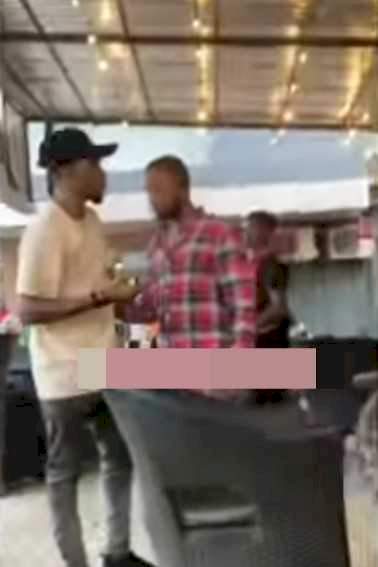 Moment man confronts his girlfriend after seeing her with another man at a bar in Lagos [Video]