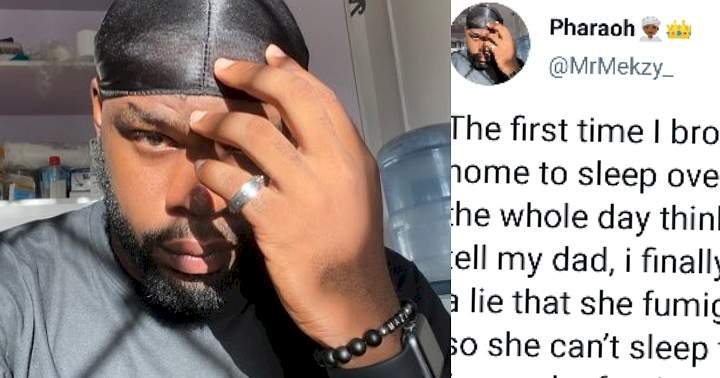 Man reveals what his father told him after he brought a lady to sleep over at his house