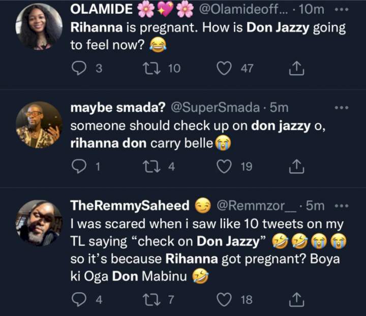 'Don Jazzy no go fit chop tonight' - Mavin Records boss Trends after Rihanna's Pregnancy News