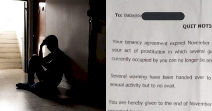 Your act of prostitution can no longer be accepted - Landlord issues tenant quit notice over philanderous lifestyle