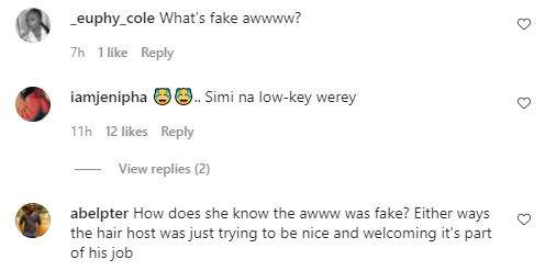 'Trying to create content by force' - Simi mocked over comment on how air host gave daughter 'fake awww'