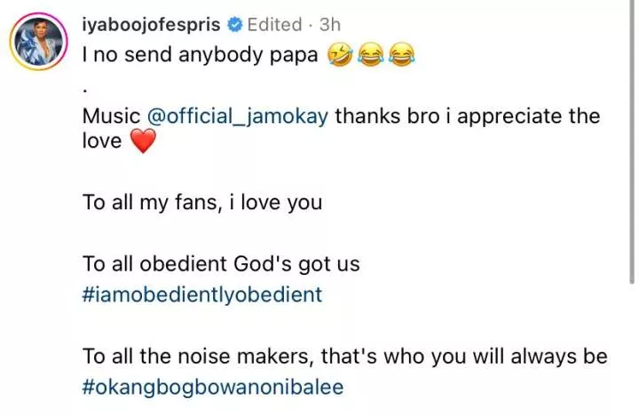 'I no send anybody papa' - Actress Iyabo Ojo sends strong message to her haters with razz video; her lover Paul O reacts