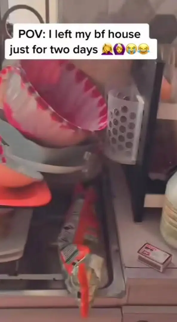 Nigerian lady shares video of boyfriend's dirty apartment after leaving for only 2 days